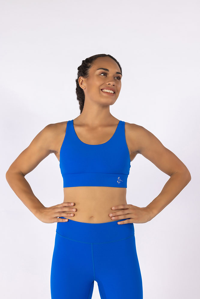 Venatrix Womens Blue Sports Bra  Yoga Gym Running – Venatrix Athletica