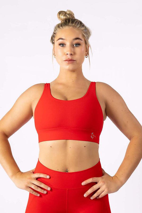 Venatrix Women's Red Sports Bra  Yoga Gym Running – Venatrix